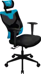 Кресло Aerocool GUARDIAN Ice Blue (150кг, эргономичное, сетчатый материал, 2D подлокотник)