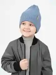 Голубой шапка демисезонная для девочки для мальчика, Arctic kids