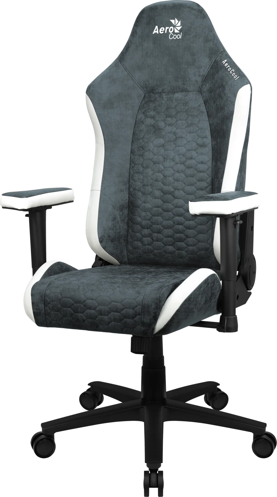 Кресло Aerocool CROWN AeroSuede Steel Blue(150кг, ткань AeroSuede, 2 подуш, 2D подлокотн)