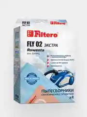 Мешки-пылесборники Filtero FLY 02 Экстра для Rowenta,Hoover,Polaris,Scarlett, 4 штуки