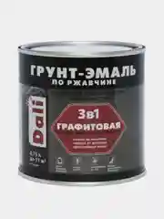 ДАЛИ Грунт-эмаль 3 в 1 по ржавчине графитовая, цвет Серо-синий, 0,75 л