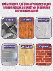Грунт акриловый, под обои, для стен и потолков, грунтовка под обои, белая, 2,5 кг, ТМ ВTеме