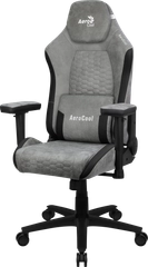 Кресло Aerocool CROWN AeroSuede Stone Grey (150кг, ткань AeroSuede, 2 подуш, 2D подлокот)