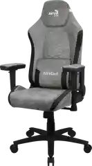 Кресло Aerocool CROWN AeroSuede Stone Grey (150кг, ткань AeroSuede, 2 подуш, 2D подлокот)