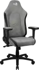 Кресло Aerocool CROWN AeroSuede Stone Grey (150кг, ткань AeroSuede, 2 подуш, 2D подлокот)