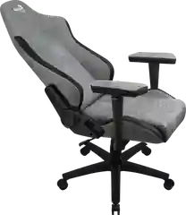 Кресло Aerocool CROWN AeroSuede Stone Grey (150кг, ткань AeroSuede, 2 подуш, 2D подлокот)