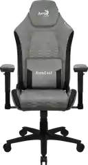 Кресло Aerocool CROWN AeroSuede Stone Grey (150кг, ткань AeroSuede, 2 подуш, 2D подлокот)