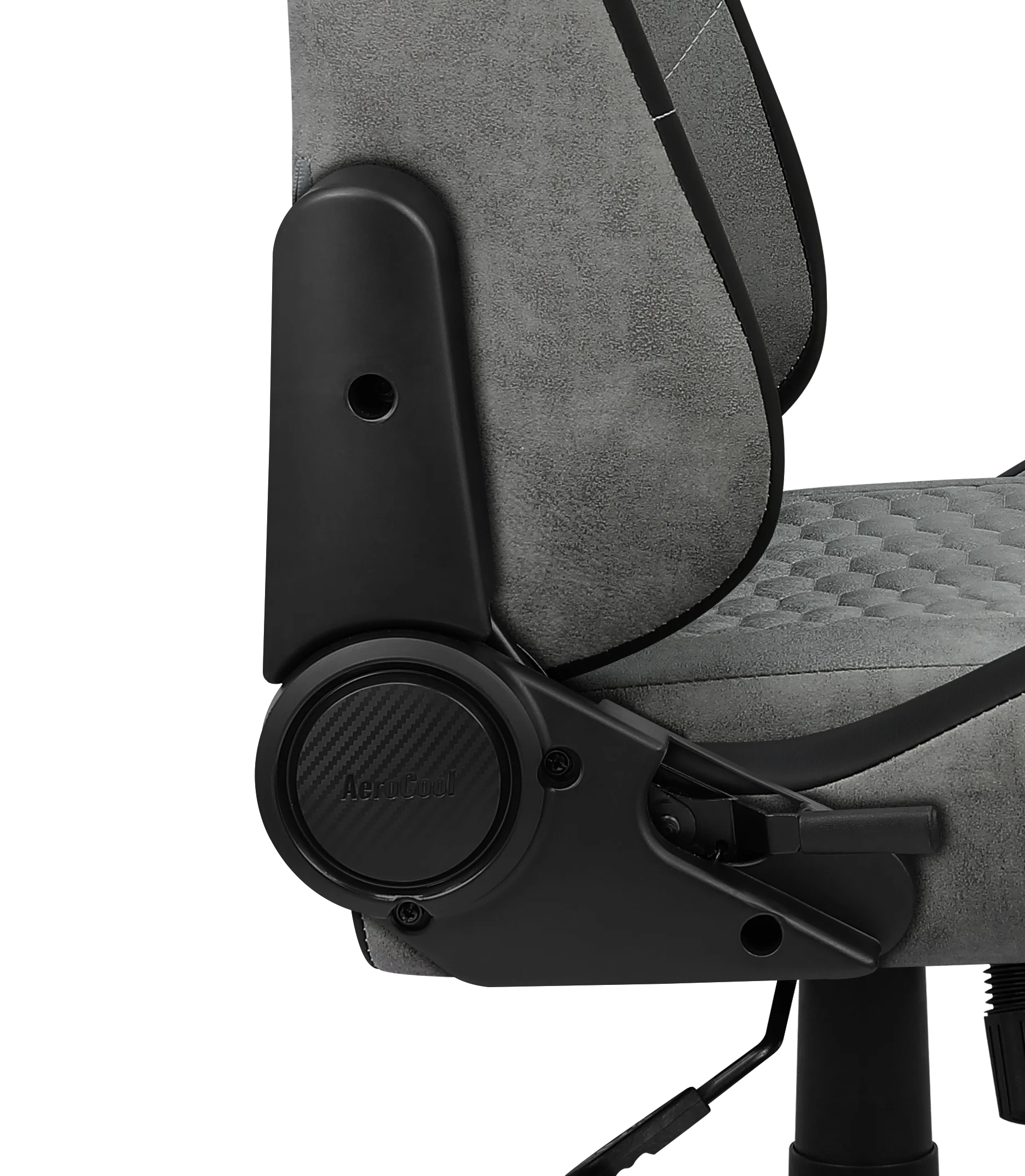 Кресло Aerocool CROWN AeroSuede Stone Grey (150кг, ткань AeroSuede, 2 подуш, 2D подлокот)