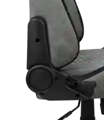Кресло Aerocool CROWN AeroSuede Stone Grey (150кг, ткань AeroSuede, 2 подуш, 2D подлокот)