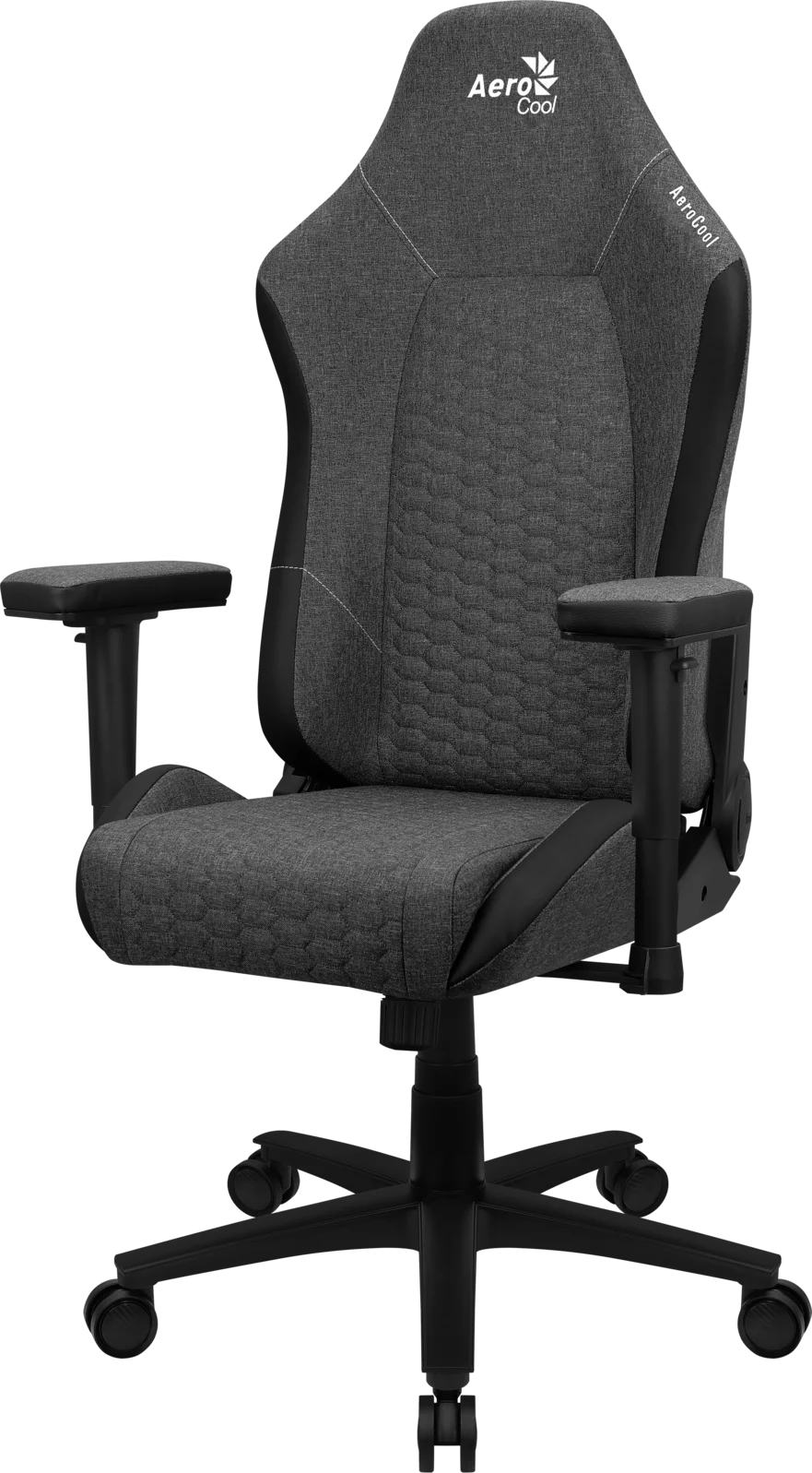 Кресло Aerocool CROWN AeroWeave Ash Black (150кг, ткань AeroWeave, 2 подуш 2D подлокотник)