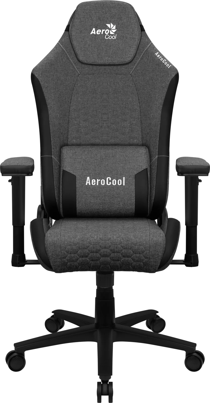 Кресло Aerocool CROWN AeroWeave Ash Black (150кг, ткань AeroWeave, 2 подуш 2D подлокотник)