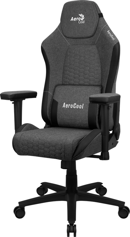 Кресло Aerocool CROWN AeroWeave Ash Black (150кг, ткань AeroWeave, 2 подуш 2D подлокотник)