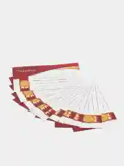 Красный набор наклеек для подписи тетрадей, дневника и книг (10 и 20 штук)