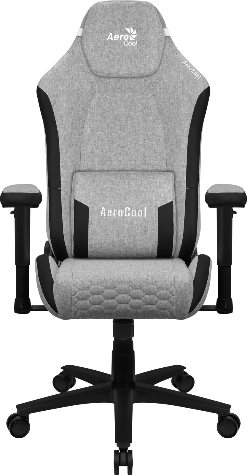 Кресло Aerocool CROWN AeroWeave Ash Grey (150кг, ткань AeroWeave, 2 подуш, 2D подлокотник)