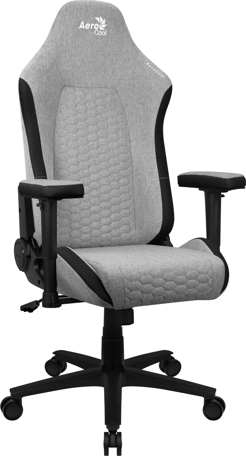 Кресло Aerocool CROWN AeroWeave Ash Grey (150кг, ткань AeroWeave, 2 подуш, 2D подлокотник)