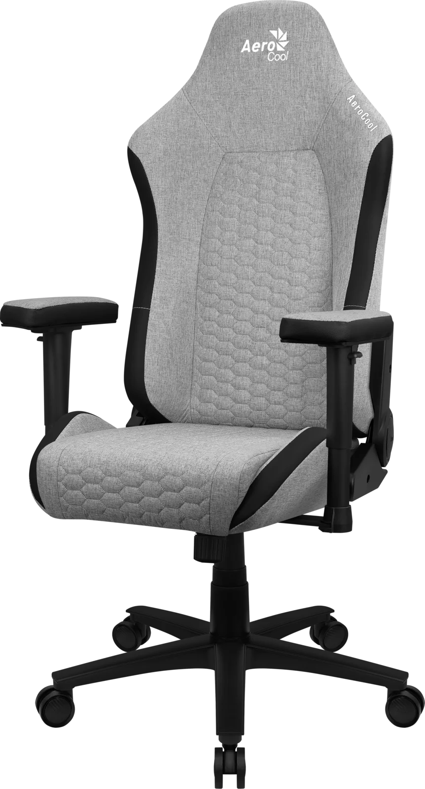Кресло Aerocool CROWN AeroWeave Ash Grey (150кг, ткань AeroWeave, 2 подуш, 2D подлокотник)