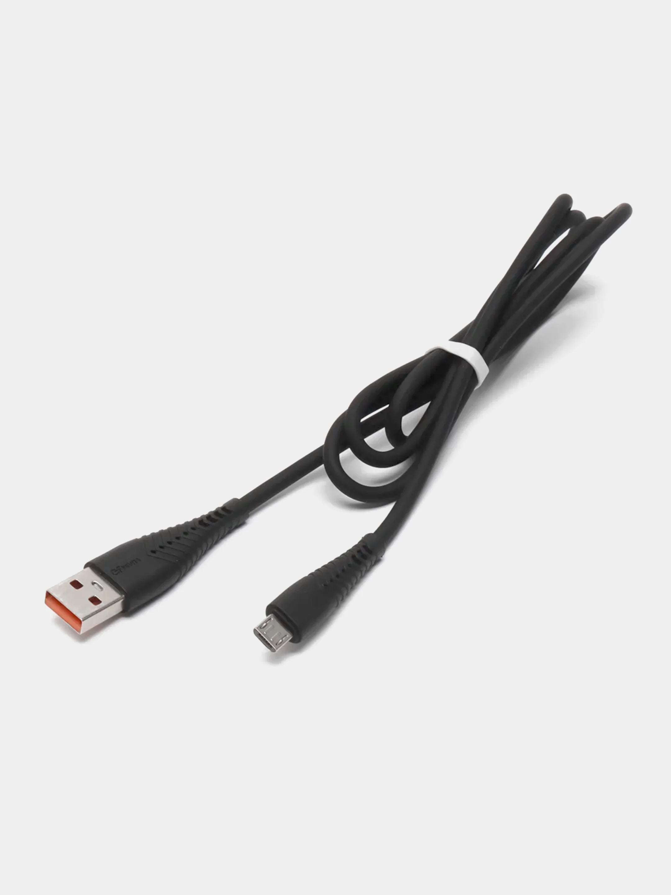 Черный кабель USB на Micro-USB "GFPower 19M", 1 метр, 2.4A, силиконовый