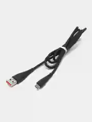 Черный кабель USB на Micro-USB "GFPower 19M", 1 метр, 2.4A, силиконовый