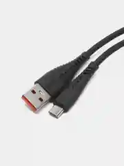 Черный кабель USB на Micro-USB "GFPower 19M", 1 метр, 2.4A, силиконовый