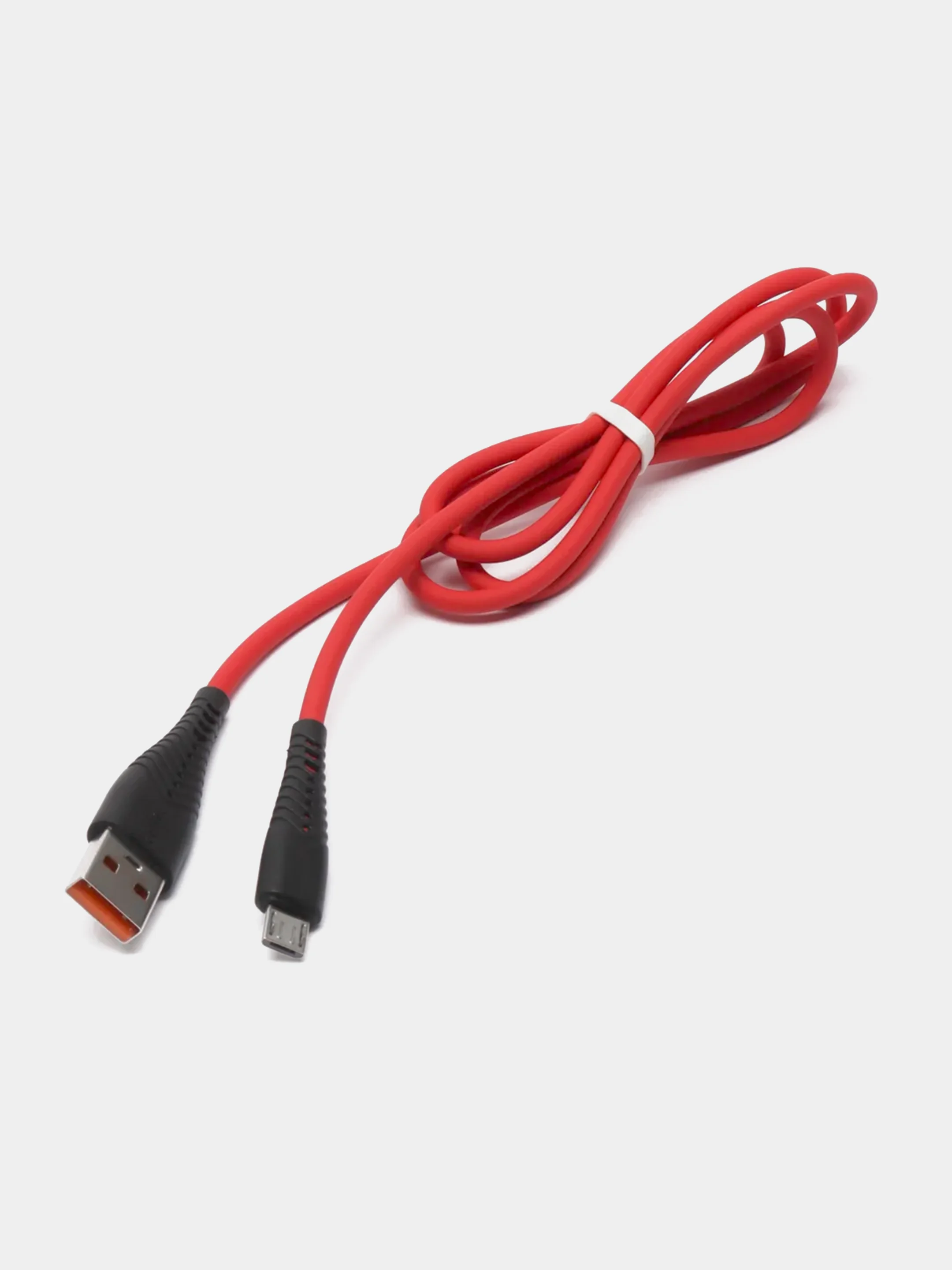 Красный кабель USB на Micro-USB "GFPower 19M", 1 метр, 2.4A, силиконовый