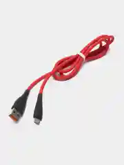 Красный кабель USB на Micro-USB "GFPower 19M", 1 метр, 2.4A, силиконовый