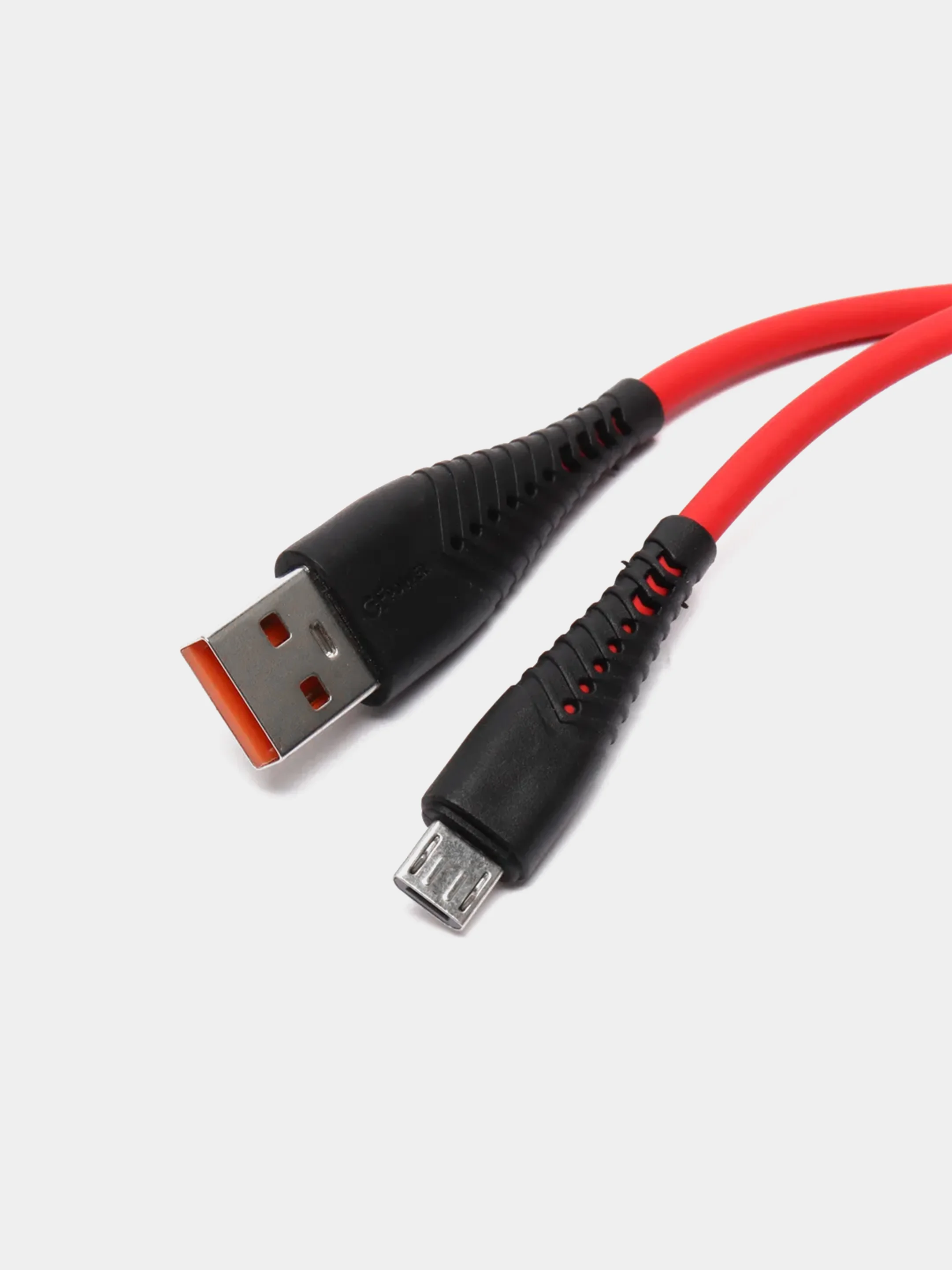 Красный кабель USB на Micro-USB "GFPower 19M", 1 метр, 2.4A, силиконовый