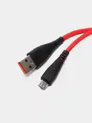 Красный кабель USB на Micro-USB "GFPower 19M", 1 метр, 2.4A, силиконовый