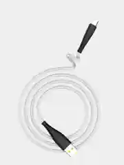 Белый кабель USB на Micro-USB "GFPower 19M", 1 метр, 2.4A, силиконовый