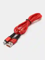 Красный кабель GFPower 02M USB на Micro-USB, 1 метр, 2.4 A, нейлон