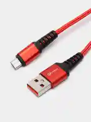 Красный кабель GFPower 02M USB на Micro-USB, 1 метр, 2.4 A, нейлон