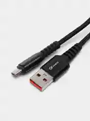 Черный кабель GFPower 02M USB на Micro-USB, 1 метр, 2.4 A, нейлон