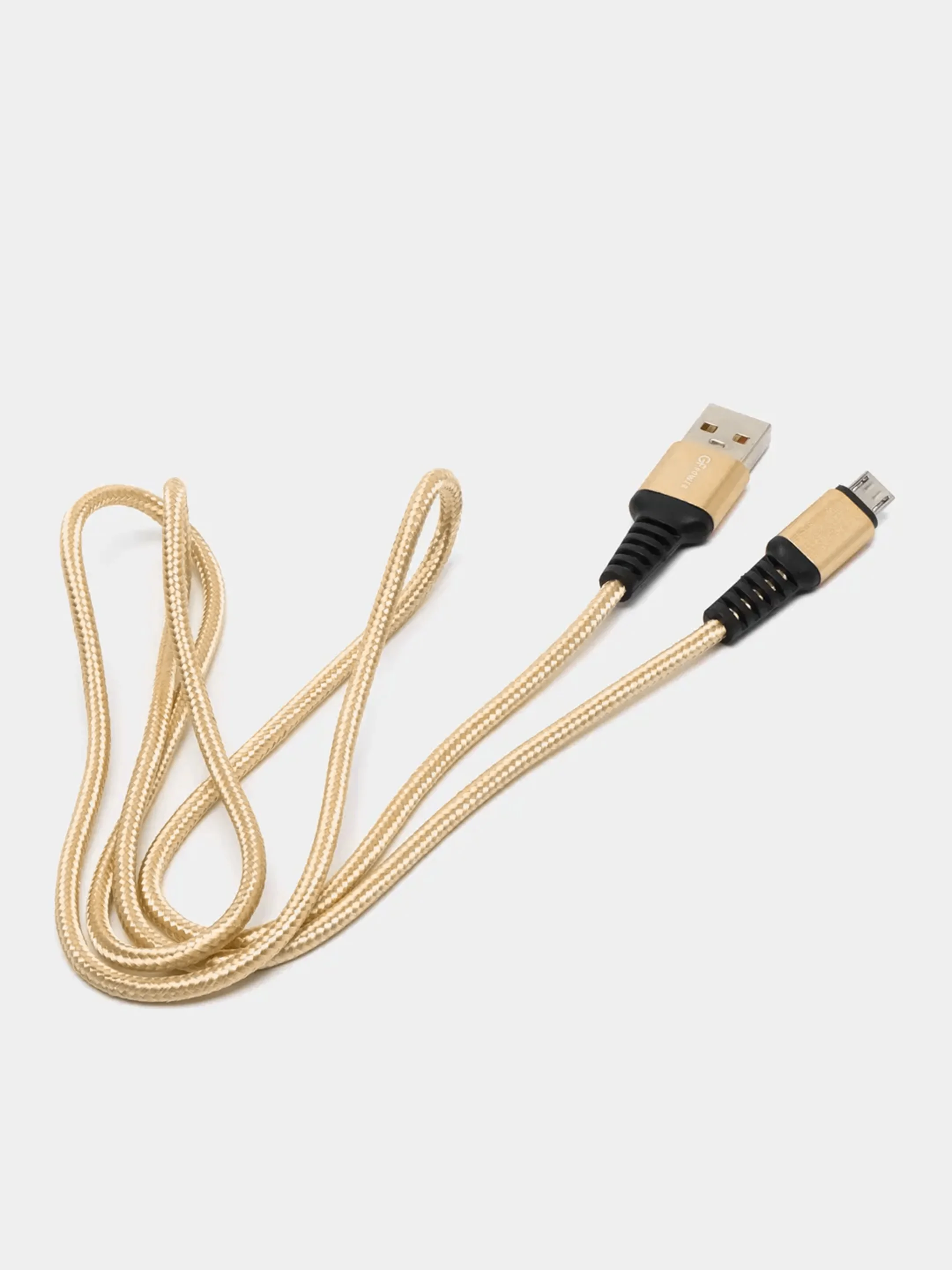 Золотой кабель GFPower 02M USB на Micro-USB, 1 метр, 2.4 A, нейлон