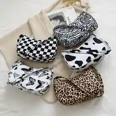 Черный сумка клатч-багет