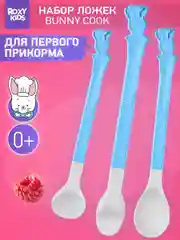 Голубой набор детских ложек для первого прикорма
