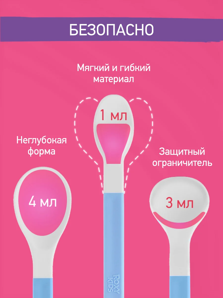 Голубой набор детских ложек для первого прикорма