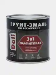 ДАЛИ Грунт-эмаль 3 в 1 по ржавчине графитовая, цвет Темная медь, 0,75 л