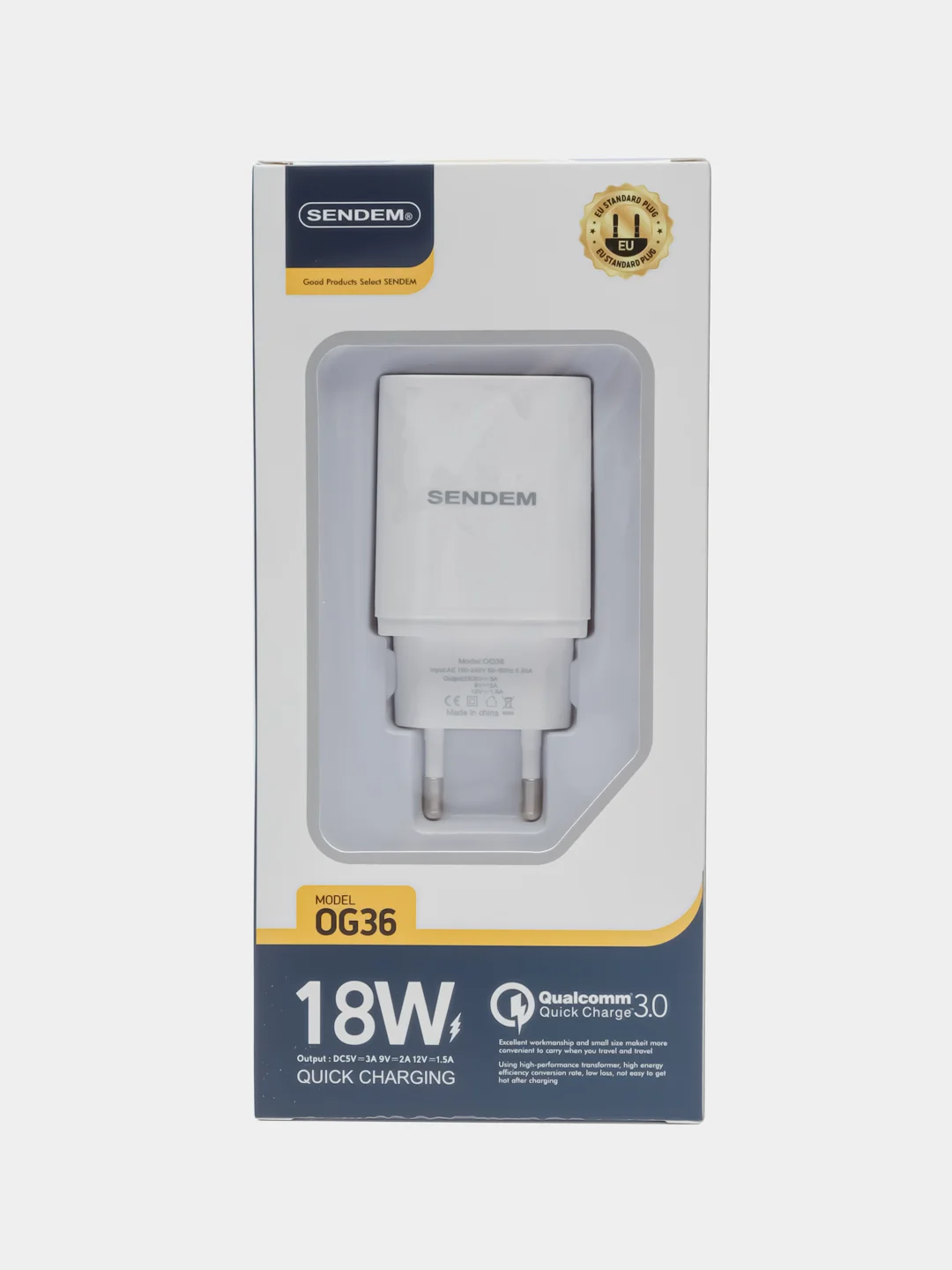 Сетевое зарядное устройство SENDEM (OG36) 18W QUICK CHARGING