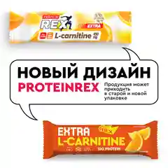 Батончик Protein Rex EXTRA "Апельсин" + L-карнитин, протеиновый, 18 штук по 40 г