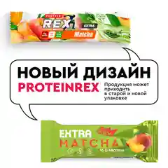 Батончик Protein Rex EXTRA "Матча-персик", протеиновый, 18 штук по 40 г