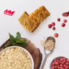 Печенье Protein Rex FLAP JACK "Клюквенное", овсяное, протеиновое, 12 штук по 60 г