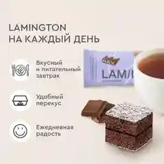 Пирожное протеиновое Protein Rex "Ламингтон шоколадный", 8 штук по 50 г