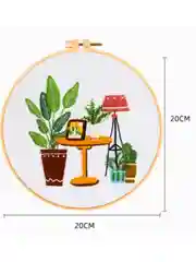 Бордовый набор для вышивания, интерьерная вышивка. Размер 20*20 см