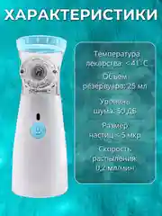Ингалятор небулайзер портативный для детей и взрослых