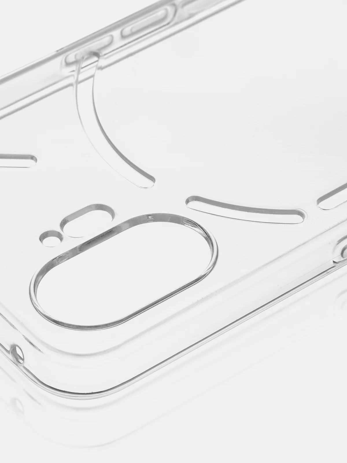 Молочный защитный чехол для Nothing Phone (2) силиконовый ROSCO прозрачный с бортиком защитой камер