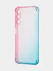 Голубой противоударный чехол для Samsung Galaxy A25 силиконовый ROSCO с защитой камер и углов