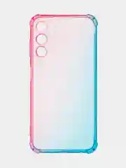 Голубой противоударный чехол для Samsung Galaxy A25 силиконовый ROSCO с защитой камер и углов