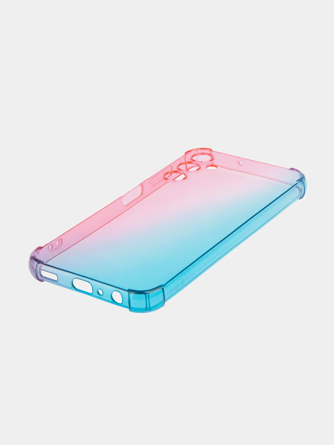 Голубой противоударный чехол для Samsung Galaxy A25 силиконовый ROSCO с защитой камер и углов