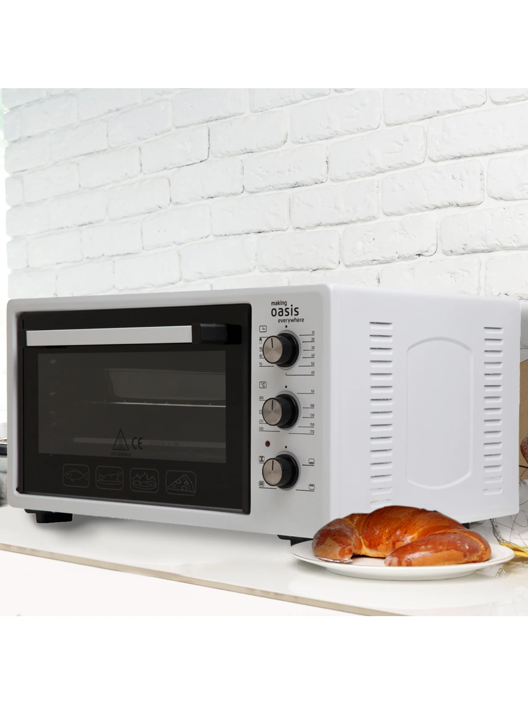 Белый электрическая мини-печь making Oasis everywhere M-S45CW