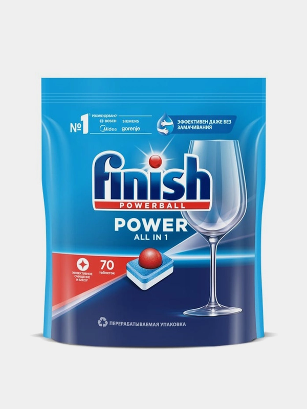 Таблетки для посудомоечных машин FINISH Powerball All in 1, 70 штук