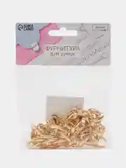 Цепочка для сумки, с карабинами, алюминиевая, 13,5 х 20,5 мм, 60 см, цвет золотой